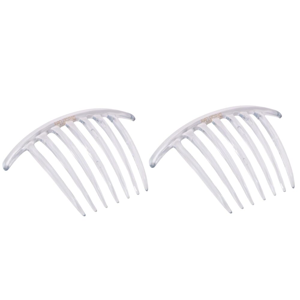 French Twist 7 Teeth Large 4" Celluloid Set of 2 Flexible Durable Side